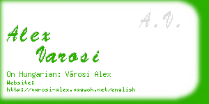 alex varosi business card