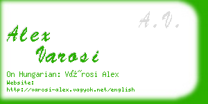 alex varosi business card